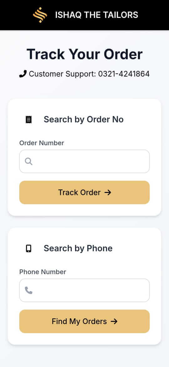 TailorTrack App Screenshot